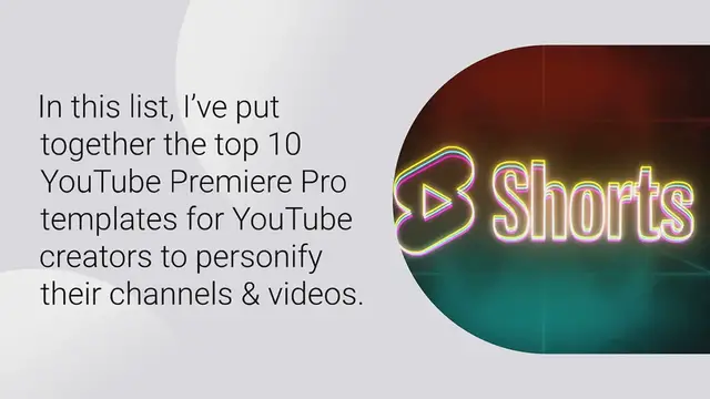 Video thumbnail for Top 10 YouTube Premiere Pro Templates For YouTube Creators