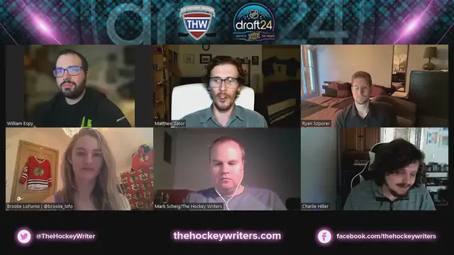 Video thumbnail for 2024 NHL Mock Draft - Ducks Select Cayden Lindstrom 3rd Overall; Blue Jackets Select Ivan Demidov 4th Overall