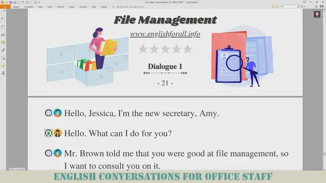Video thumbnail for File Management -  English Conversations for Office Staff