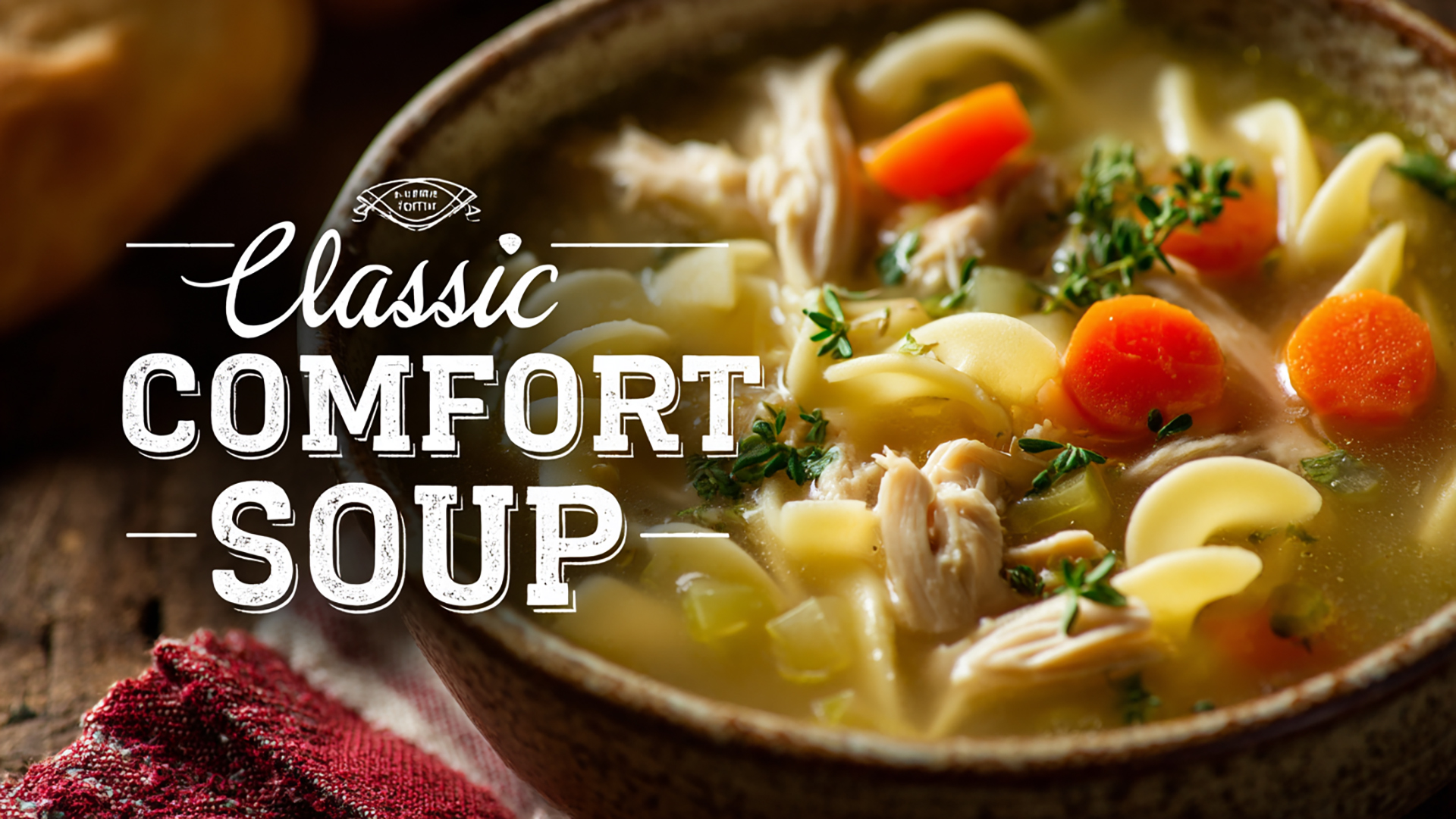 Video thumbnail for Homestyle Chicken Noodle Soup Recipe – Classic Comfort Food