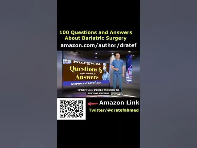 Video thumbnail for 100 questions and answers about bariatric surgery book by dratef ahmed #shorts 42#surgery #bariatric