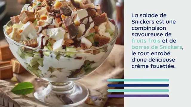 'Video thumbnail for Salade de Snickers Délicieuse'