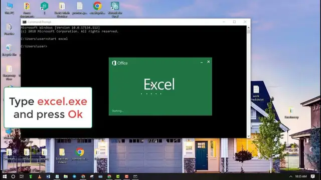 Video thumbnail for How to open and close Excel using CMD