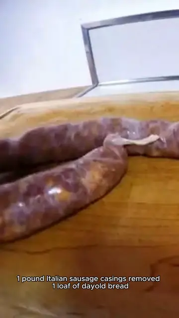 Video thumbnail for sausage stuffing recipe