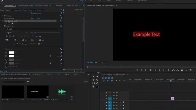 'Video thumbnail for How to Center Text in Premiere Pro'