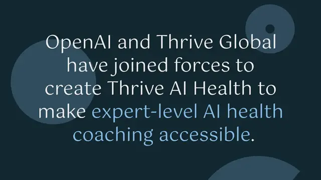 Video thumbnail for Your Hyper-Personalized AI Health Coach is Here by OpenAI and Thrive Global