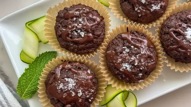 'Video thumbnail for Anytime Chocolate Zucchini Muffins Recipe'