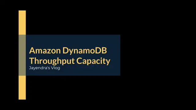 Video thumbnail for Amazon DynamoDB Throughput Capacity