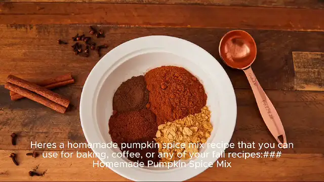 Video thumbnail for pumpkin spice recipe