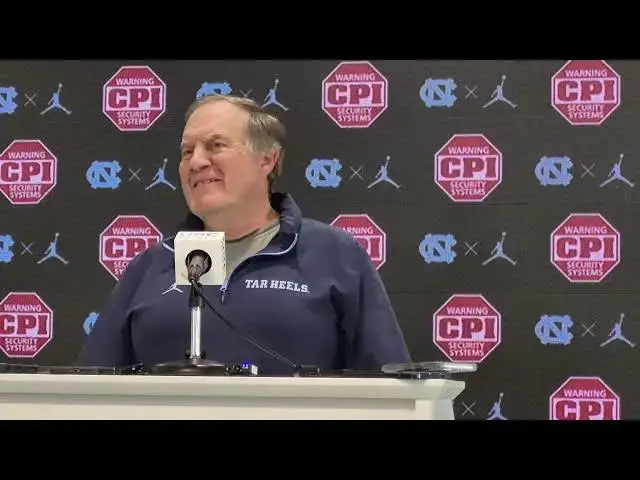 'Video thumbnail for #UNC coach Bill Belichick pre-TCU press conference'