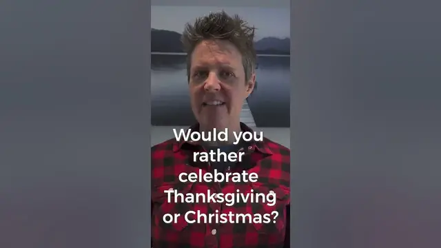 Video thumbnail for Would you rather celebrate Thanksgiving or Christmas? | Holiday questions for ESL #Short