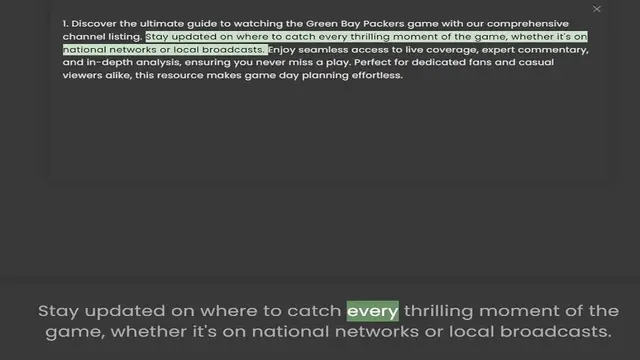 Video thumbnail for channel listing. Stay updated on where to catch every thrilling moment of the game, whether it's on national networks or local broadcasts. Enjoy seamless access to live coverage, expert commentary, and in-depth analysis, ensuring you neve
