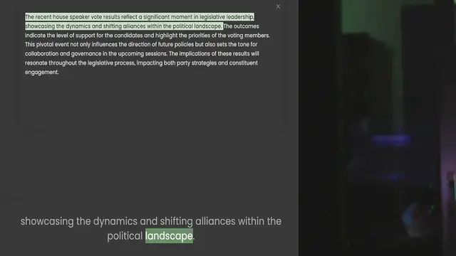 Video thumbnail for showcasing the dynamics and shifting alliances within the political landscape. The outcomes indicate the level of support for the candidates and highlight the priorities of the voting members. This pivotal event not only influences the di