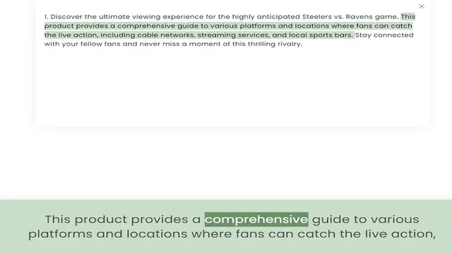 Video thumbnail for product provides a comprehensive guide to various platforms and locations where fans can catch the live action, including cable networks, streaming services, and local sports bars. Stay connected with your fellow fans and never miss a mom