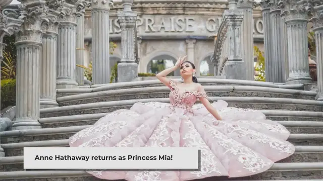'Video thumbnail for Anne Hathaway Returns as Princess Mia in 'The Princess Diaries 3''