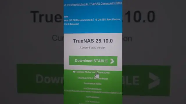 Video thumbnail for #truenas #server #raid #raid6 #stable #community #update TrueNAS 25.10.0
