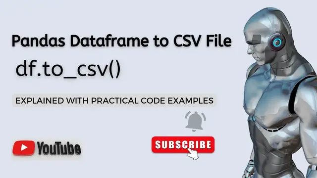 Video thumbnail for Pandas Dataframe to CSV File Conversion | Python Code Examples | Pandas Dataframe Tutorial