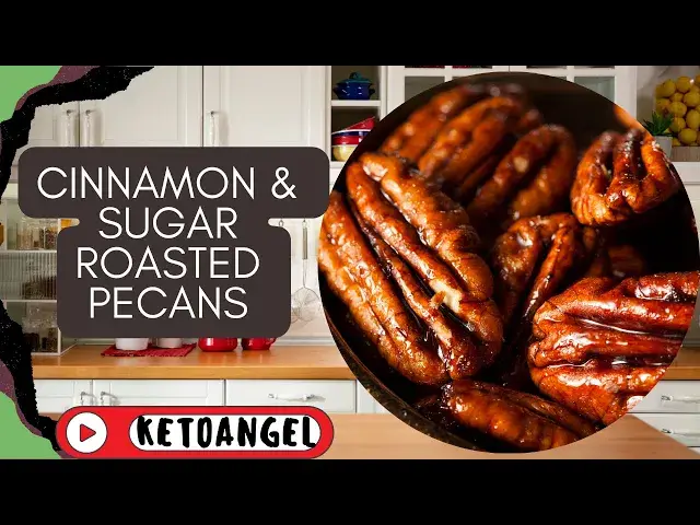 Video thumbnail for Cinnamon & Sugar Roasted Pecans Recipe in an Air Fryer