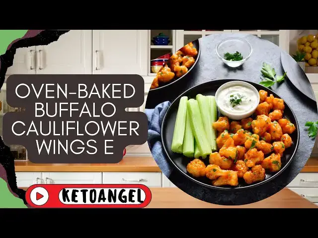 Video thumbnail for Oven-Baked Buffalo Cauliflower Wings with Sriracha Sauce: A Healthier, Spicy Twist for Wing Lovers