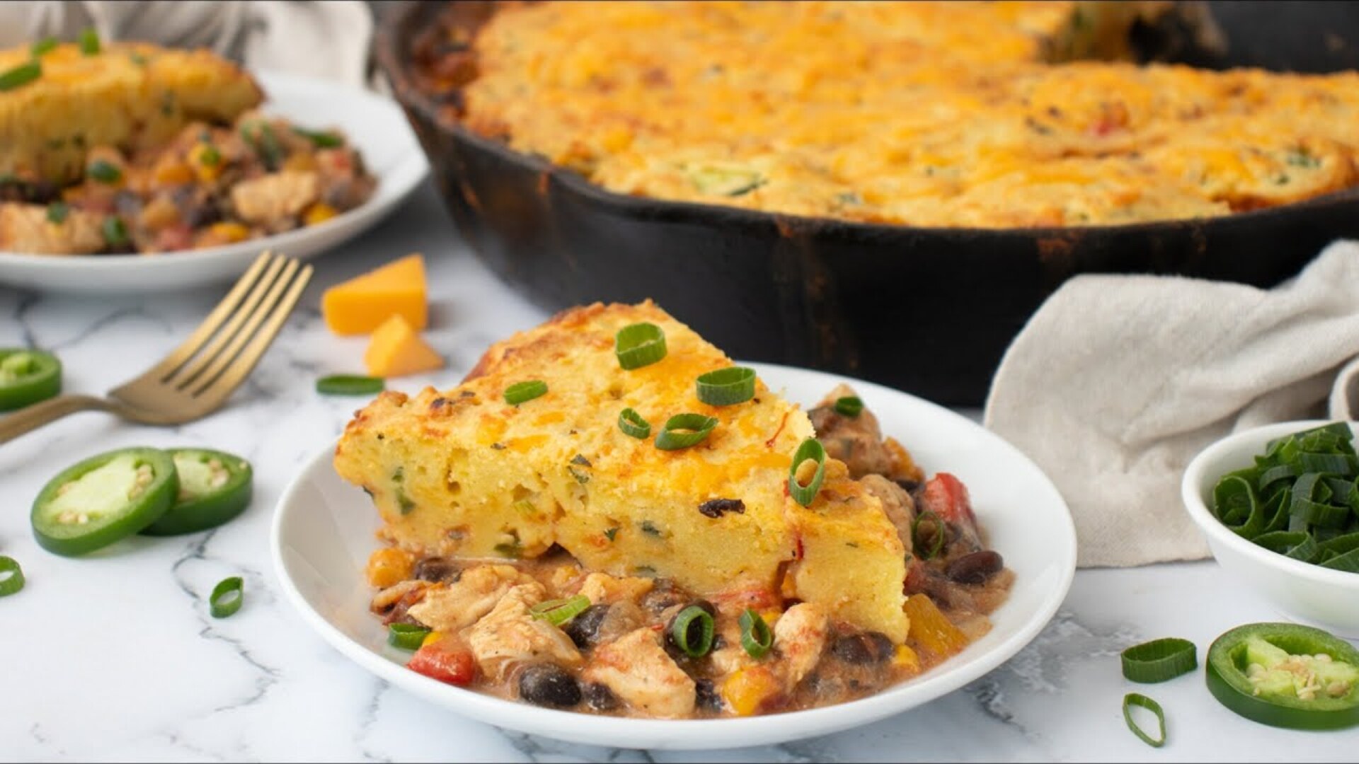 Video thumbnail for Tex-Mex Chicken Pot Pie Recipe