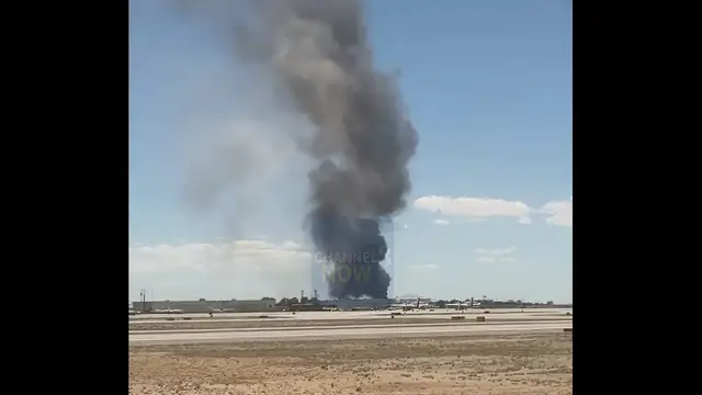 'Video thumbnail for Military F-35 fighter aircraft crashed at Albuquerque International Airport'