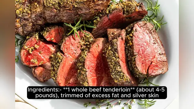 Video thumbnail for Roasted Beef Tenderloin Recipe