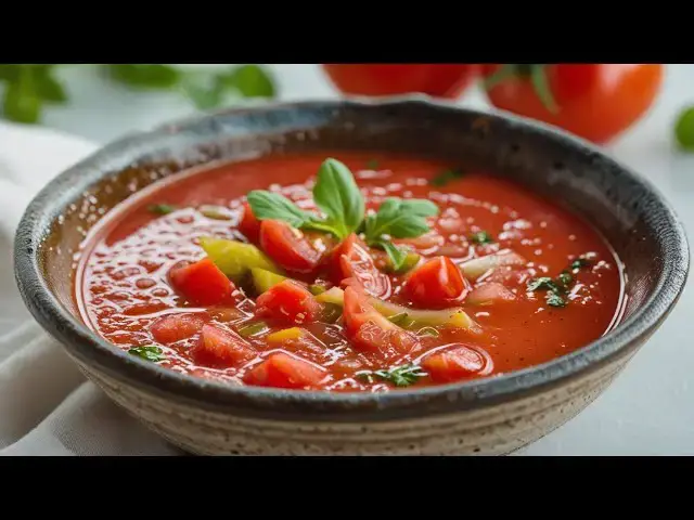Video thumbnail for Spanish Gazpacho: A Chilled Tomato Soup Bursting with Flavor