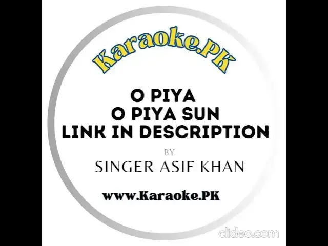 Video thumbnail for o piya o piya sun original karaoke