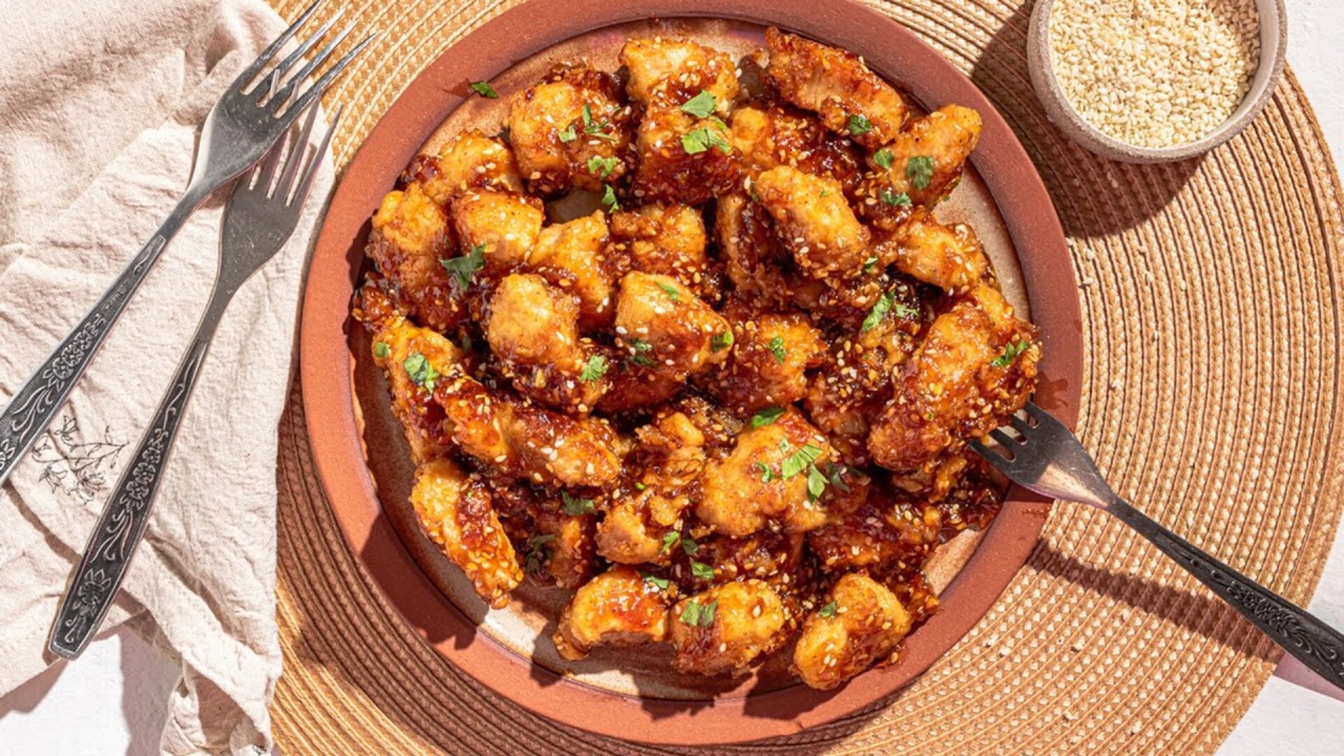 Video thumbnail for Sweet And Spicy Sesame Chicken Recipe