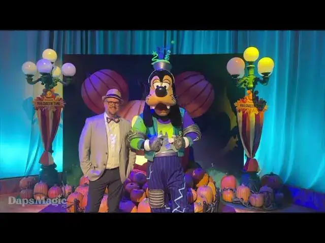 'Video thumbnail for Meeting Goofy at Halloween Time at the Disneyland Resort 2025 Media Event 4K'