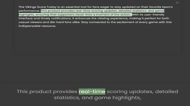 Video thumbnail for performance. This product provides real-time scoring updates, detailed statistics, and game highlights, ensuring that supporters never miss a moment of the action. With its user-friendly interface and timely notifications, it enhances