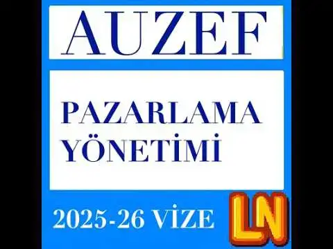 Video thumbnail for Pazarlama Yönetimi 2025-2026 Vize Soruları