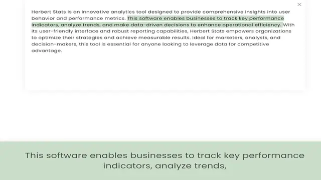 Video thumbnail for behavior and performance metrics. This software enables businesses to track key performance indicators, analyze trends, and make data-driven decisions to enhance operational efficiency. With its user-friendly interface and robust reportin