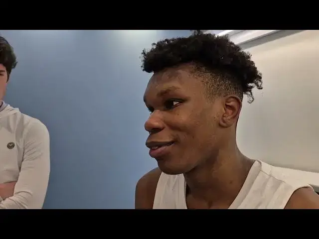'Video thumbnail for #UNC players RJ Davis, Ven-Allen Lubin, Jae'Lyn Withers and Seth Trimble after win over Miami'