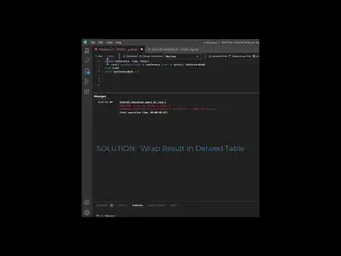 'Video thumbnail for Work Around SQL Limitations using Derived Tables | EssentialSQL'