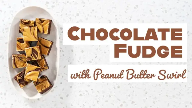 'Video thumbnail for Chocolate Fudge with Peanut Butter Swirl'