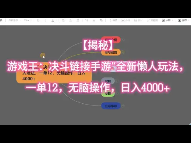 'Video thumbnail for 【揭秘】“游戏王：决斗链接手游”全新懒人玩法，一单12，无脑操作，日入4000+'
