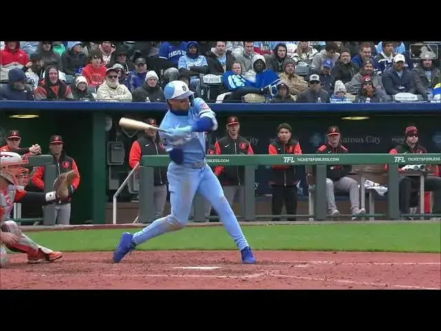 'Video thumbnail for Bobby Witt Jr. DRILLS a Solo Home Run! | 1st HR of 2025 | Kansas City Royals | 04/05/2025'