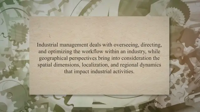 Video thumbnail for Industrial management