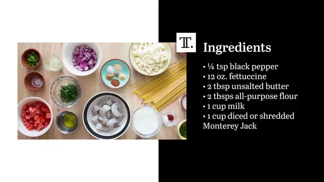 Video thumbnail for Creamy Mexican Shrimp Pasta With Pico De Gallo Recipe