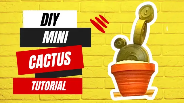 'Video thumbnail for DIY Mini Paper Cactus Tutorial'
