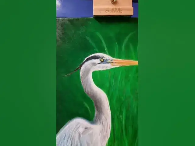 Video thumbnail for Realism Heron Bird Oil Painting #shorts