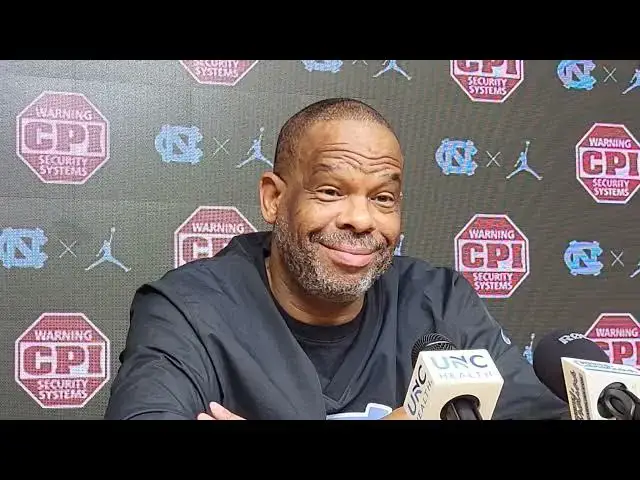 'Video thumbnail for #UNC coach Hubert Davis press conference ahead of playing four games in Hawai'i'