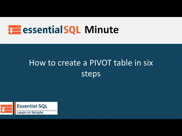 Video thumbnail for | Essential SQL