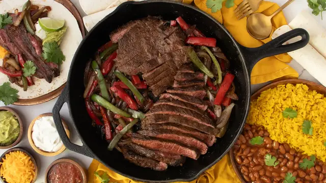 Video thumbnail for Sizzling Steak Fajitas Recipe