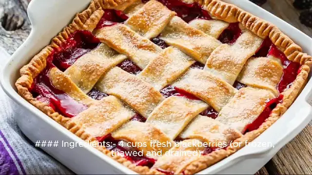 Video thumbnail for blackberry cobbler recipe