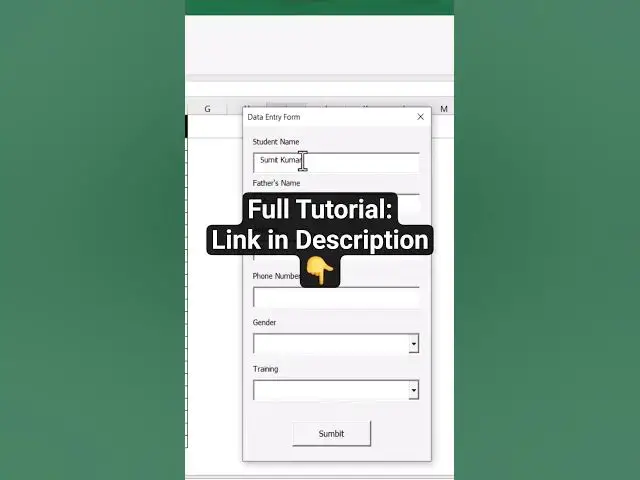 'Video thumbnail for Automated Data Entry Software in Excel | Full Tutorial Link in Description'