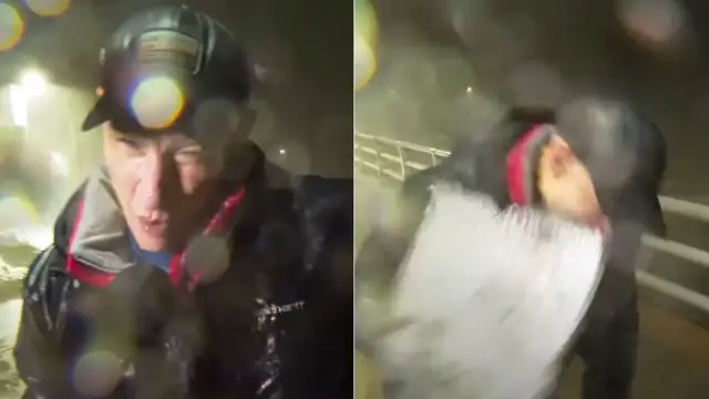 'Video thumbnail for Anderson Cooper's On-Site Hurricane Milton Coverage Blows Up In His Face (Literally)'