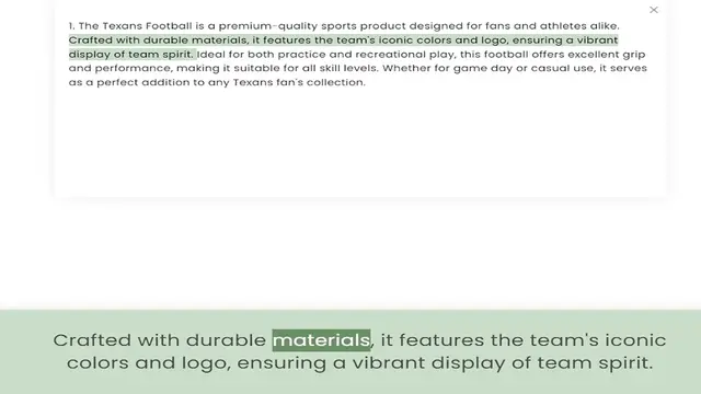 Video thumbnail for Crafted with durable materials, it features the team's iconic colors and logo, ensuring a vibrant display of team spirit. Ideal for both practice and recreational play, this football offers excellent grip and performance, making it suitab
