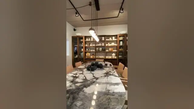 Video thumbnail for Wooden Chair Marble Table | Dining Table #shorts